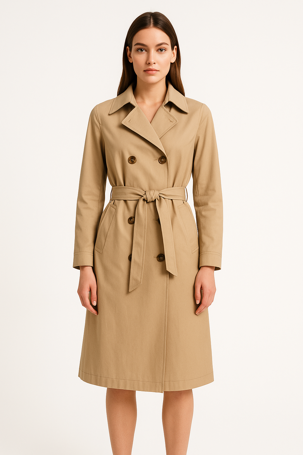 Ahla | Lekki trencz z paskiem